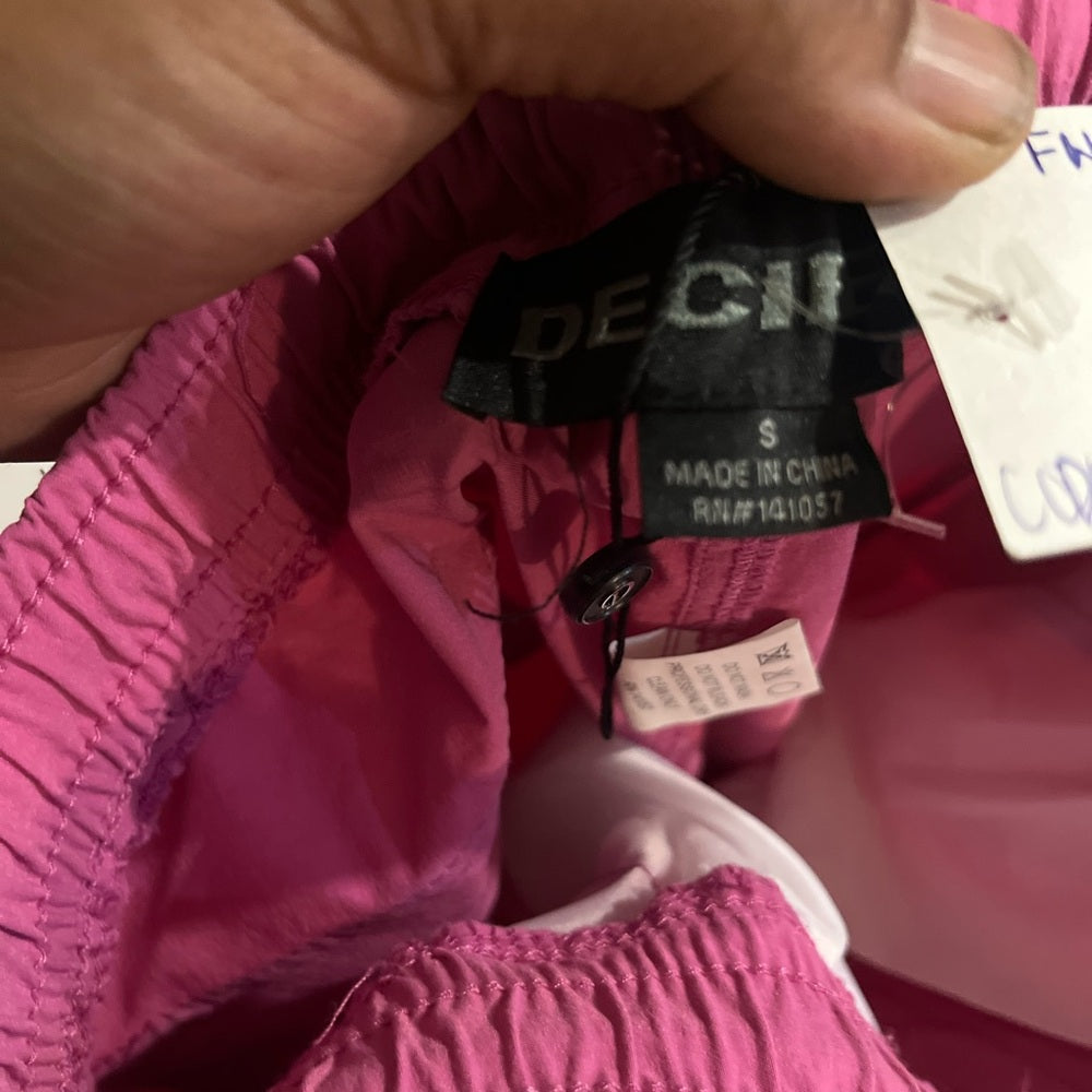 Pink Cargo Pants with Drawstring