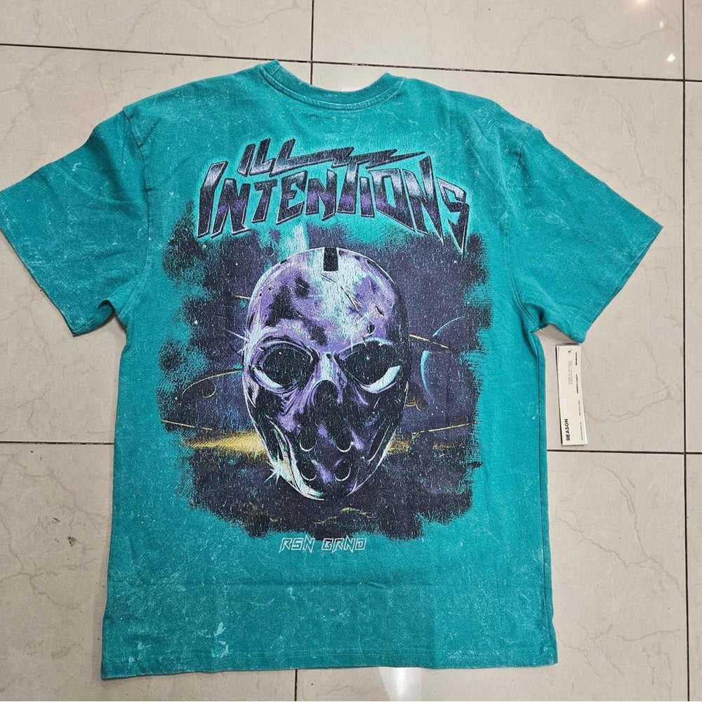 Reason Men's Ill Intentions Wash Tee - Teal sz various