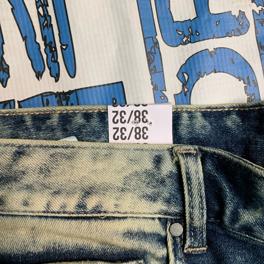 Men's Distressed Blue Jeans Sz 38 NWT