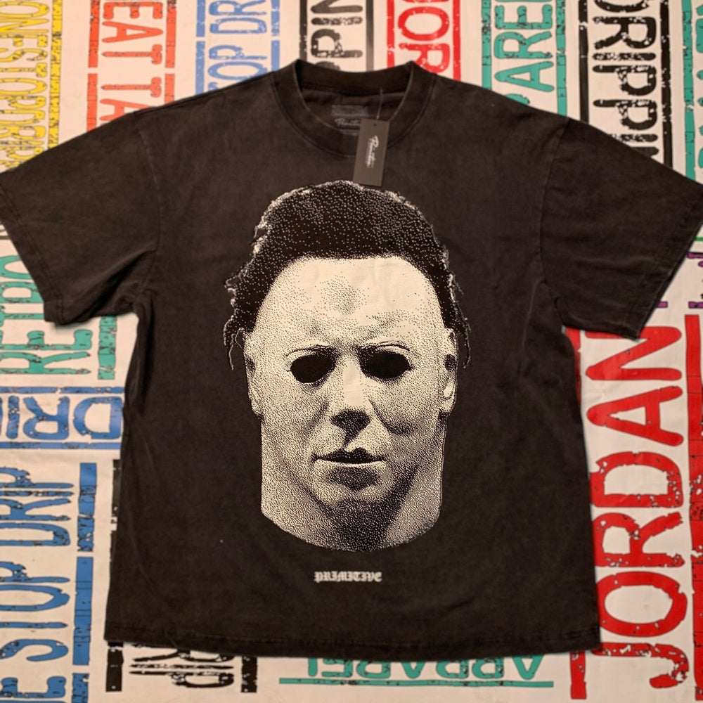 Black Graphic T-Shirt mask Sz large