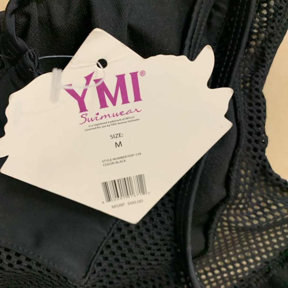 Black Intimate Top one piece bathing suit Sz med