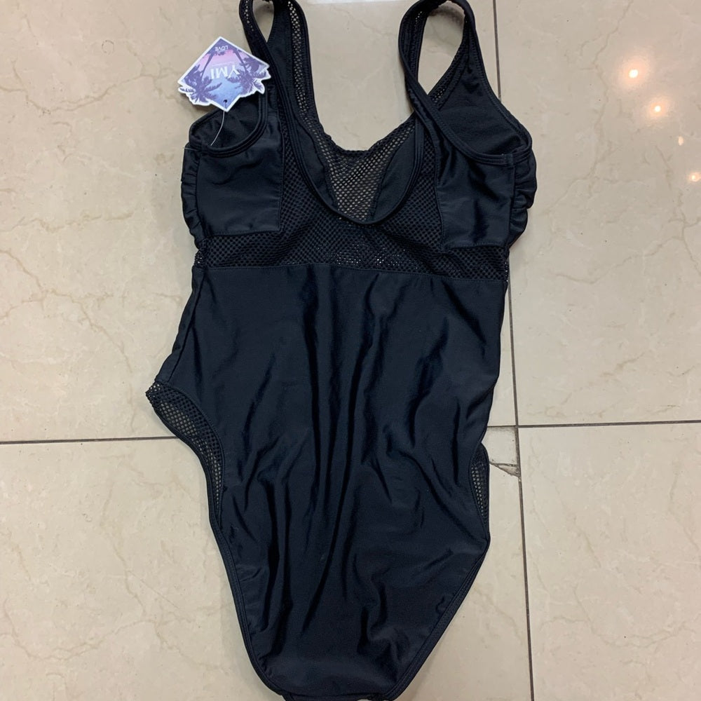 Black Intimate Top one piece bathing suit Sz med