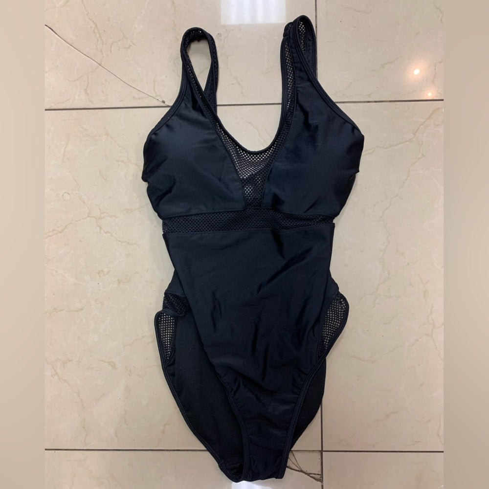 Black Intimate Top one piece bathing suit Sz med