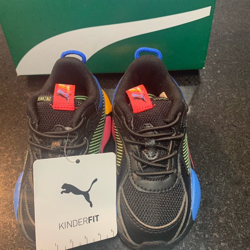 Sz 4c PUMA Leather Upper Lace Up Unisex Kids' Shoes