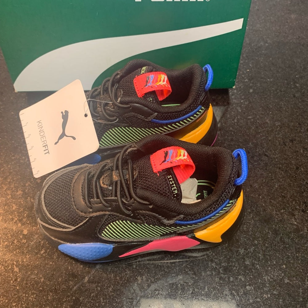 Sz 4c PUMA Leather Upper Lace Up Unisex Kids' Shoes