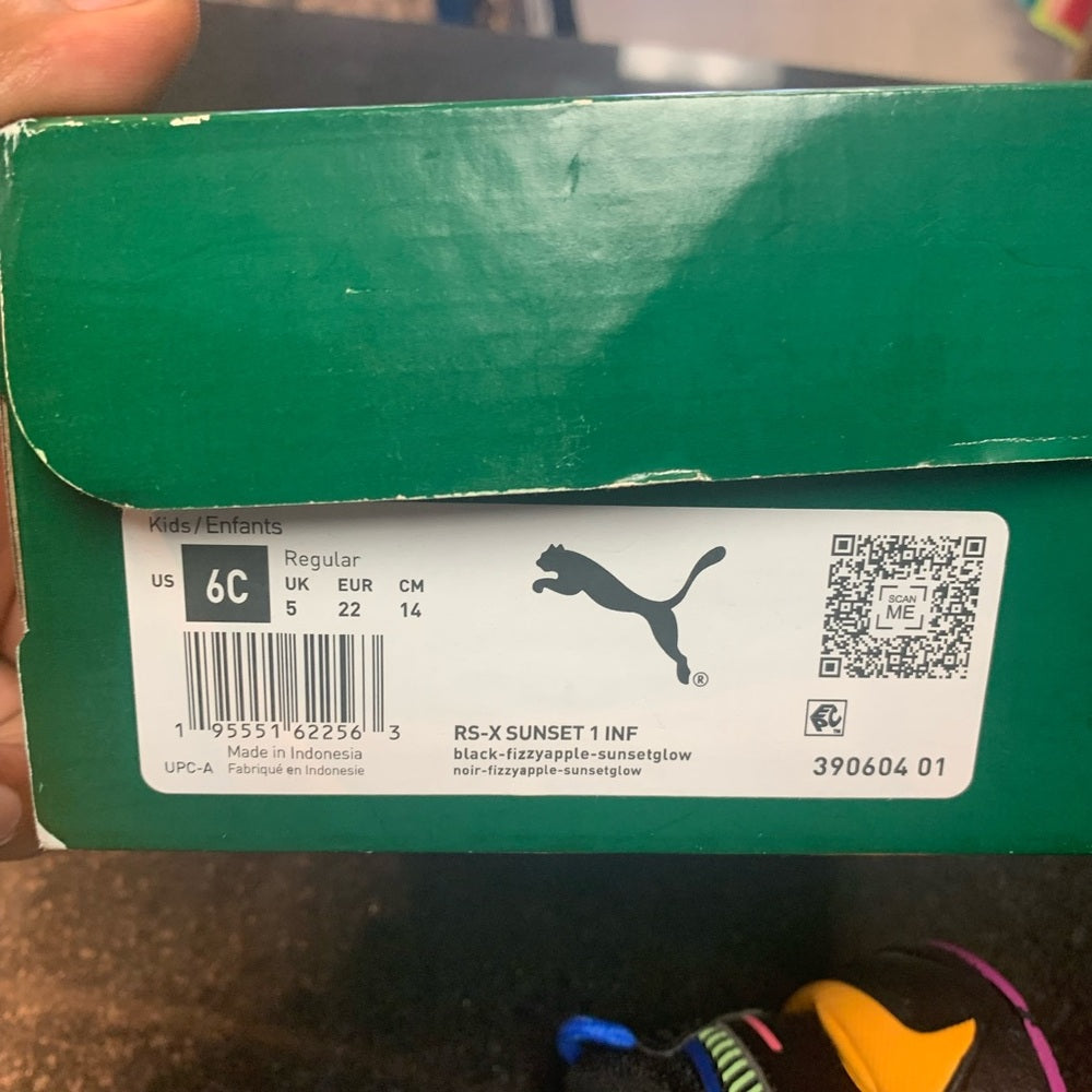 Sz 4c PUMA Leather Upper Lace Up Unisex Kids' Shoes