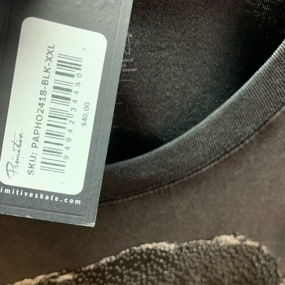 Black Graphic T-Shirt with Horror Print Sz 2xl