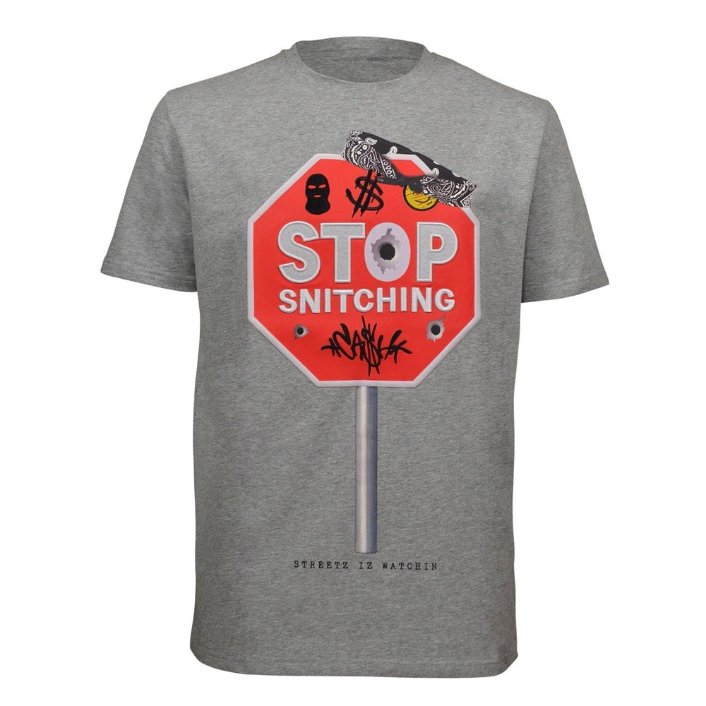 Streetz Iz Watchin Men's Stop Snitchin' Tee Sz various
