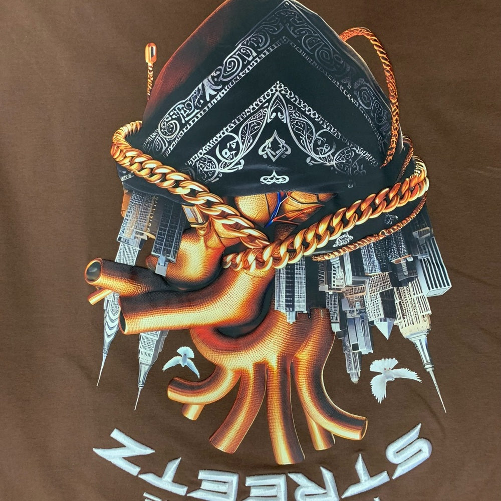 Streetz Iz Watchin Men's Heart Of Streets Tee - Brown