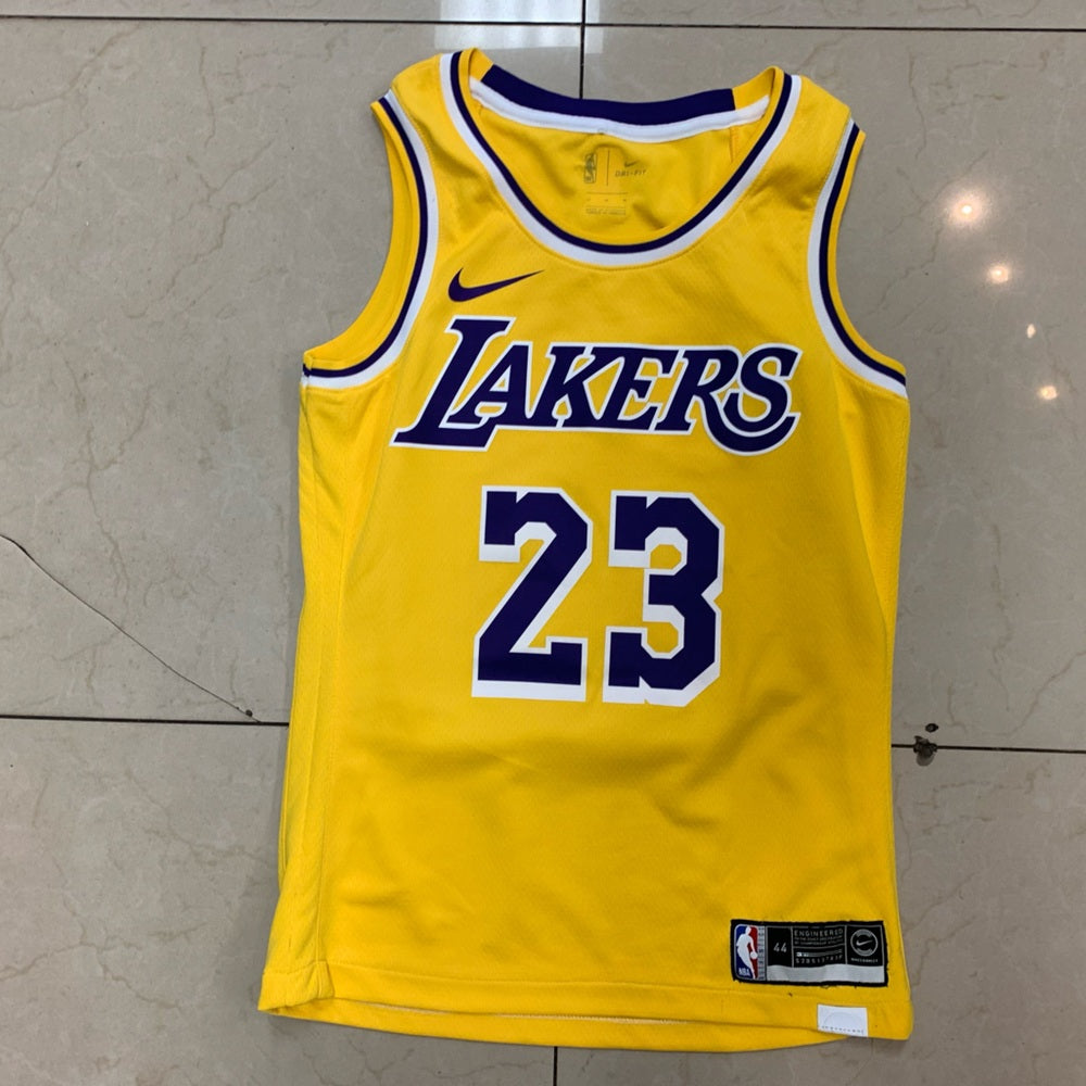 Nike Yellow and Purple Basketball Jersey lebron