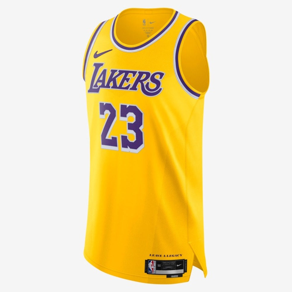 Nike Yellow and Purple Basketball Jersey lebron