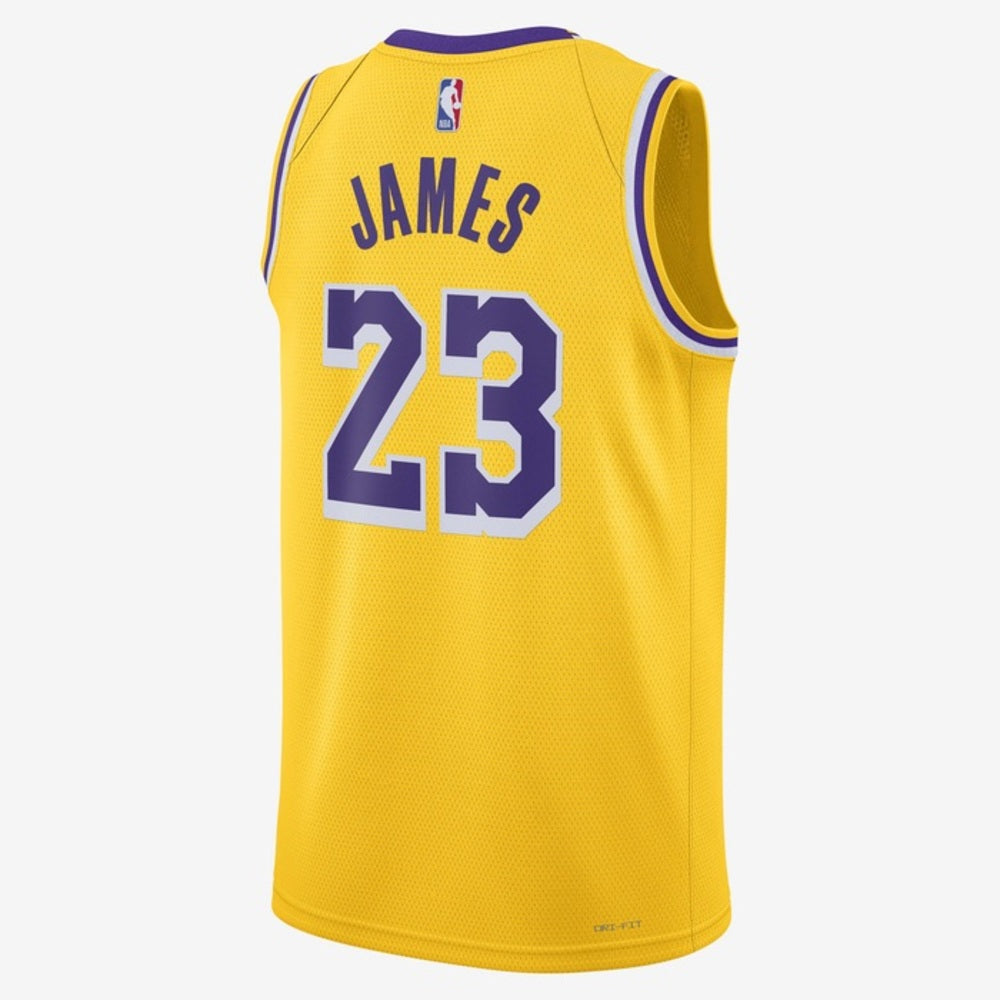Nike Yellow and Purple Basketball Jersey lebron
