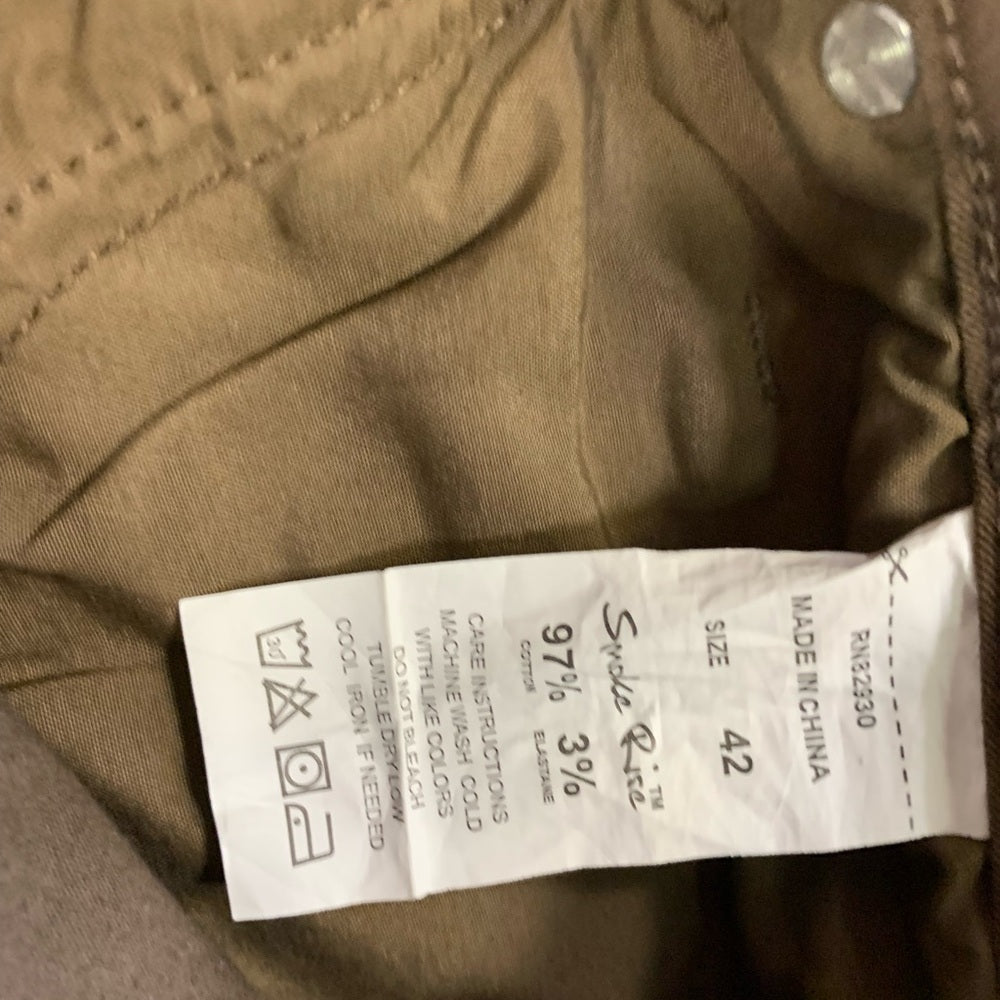 Smoke Rise Men's Slim Fit Cargo Twill Pants - Bison