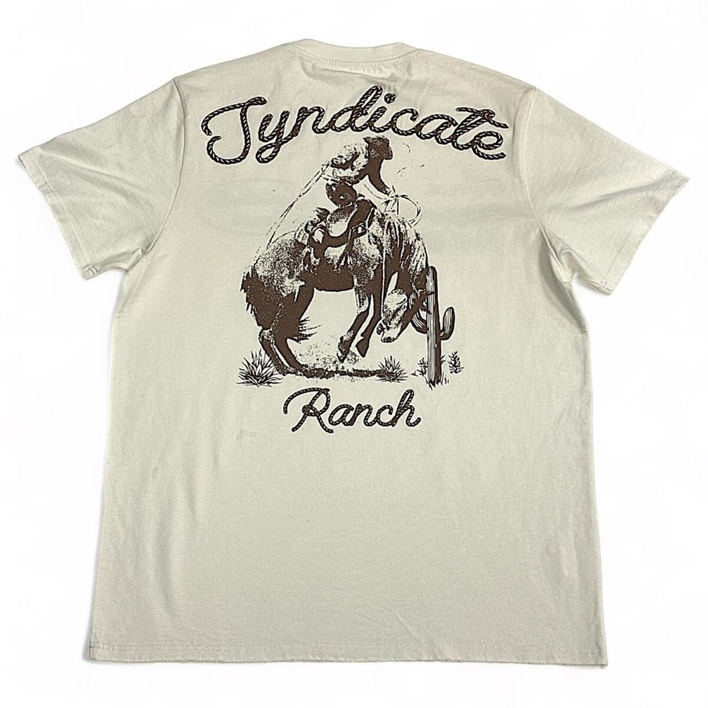 Syndicate embroidery western graphic tee Sz various