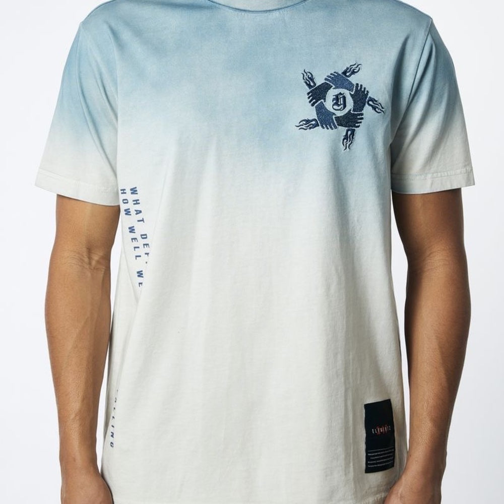 Gradient Blue and White Men's element Shirt Sz various