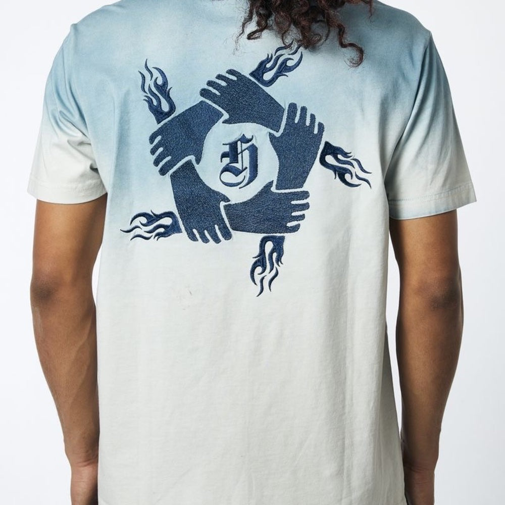 Gradient Blue and White Men's element Shirt Sz various