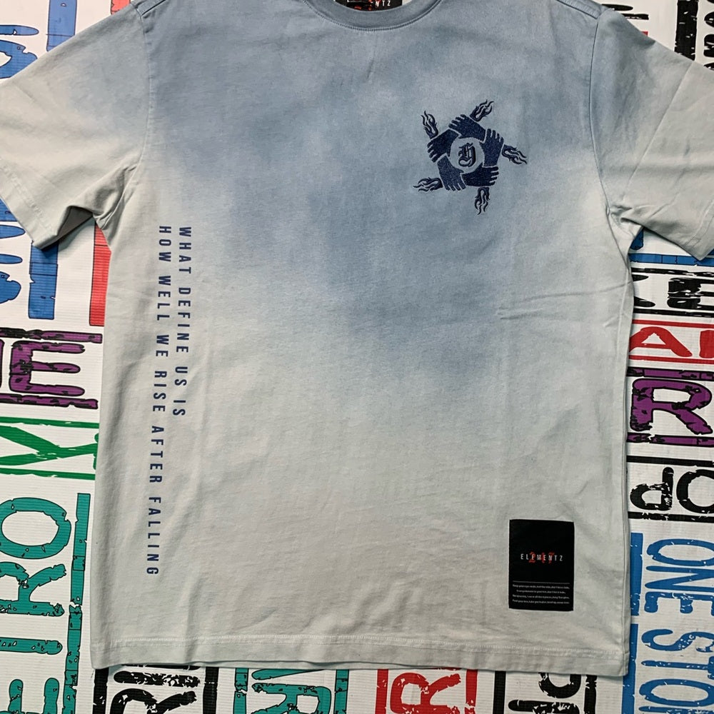 Gradient Blue and White Men's element Shirt Sz various