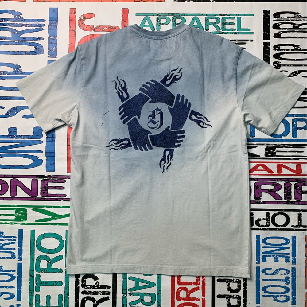 Gradient Blue and White Men's element Shirt Sz various