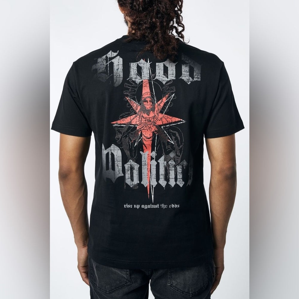 Graphic T-Shirt - Black hood politics Sz various