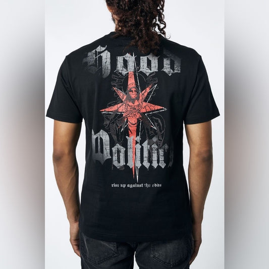 Graphic T-Shirt - Black hood politics Sz various