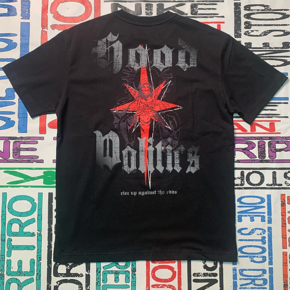 Graphic T-Shirt - Black hood politics Sz various