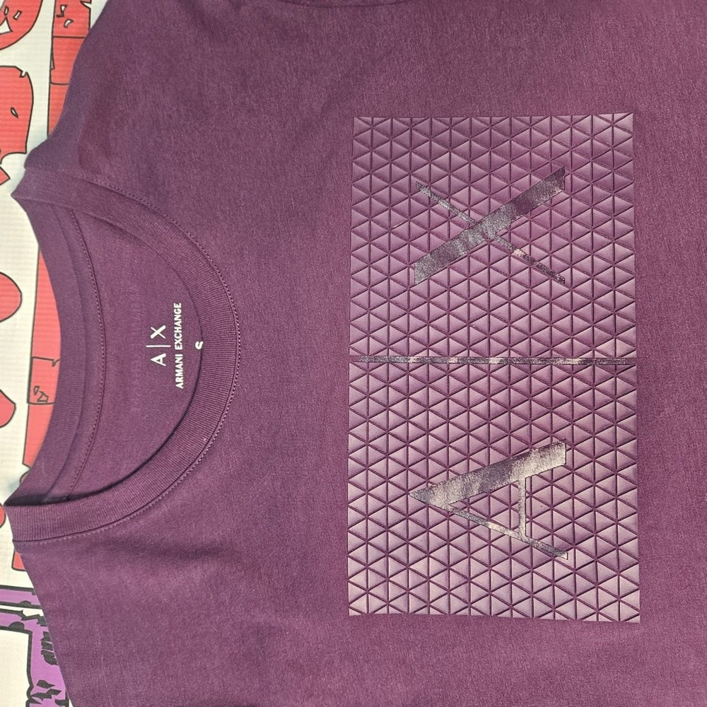 Armani Exchange Purple Short Sleeve Tee Sz small