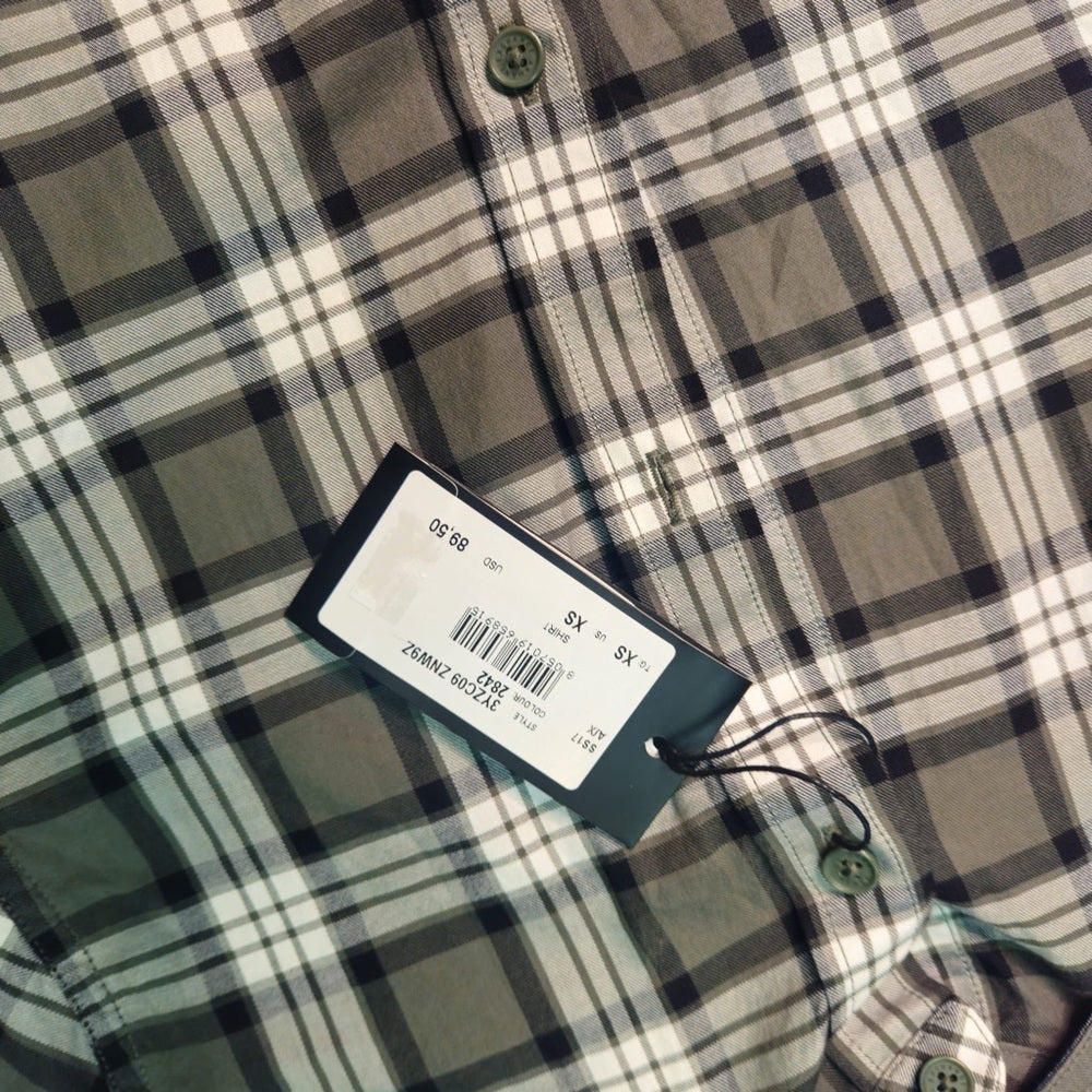 Armani Exchange Black and White Casual Button Down Shirt