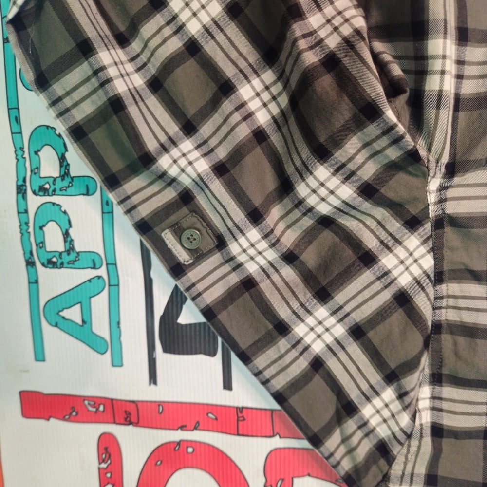 Armani Exchange Black and White Casual Button Down Shirt