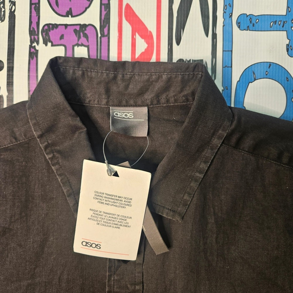 Black Button-Up Shirt asos Sz medium