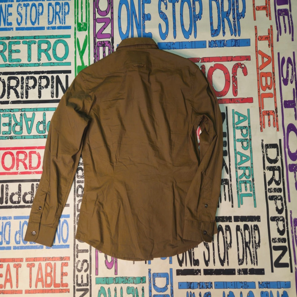 Olive Green Button-Up Shirt diesel brand SZ small