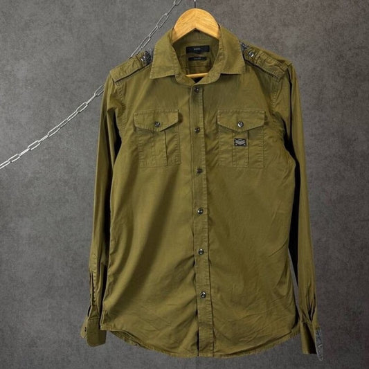 Olive Green Button-Up Shirt diesel brand SZ small