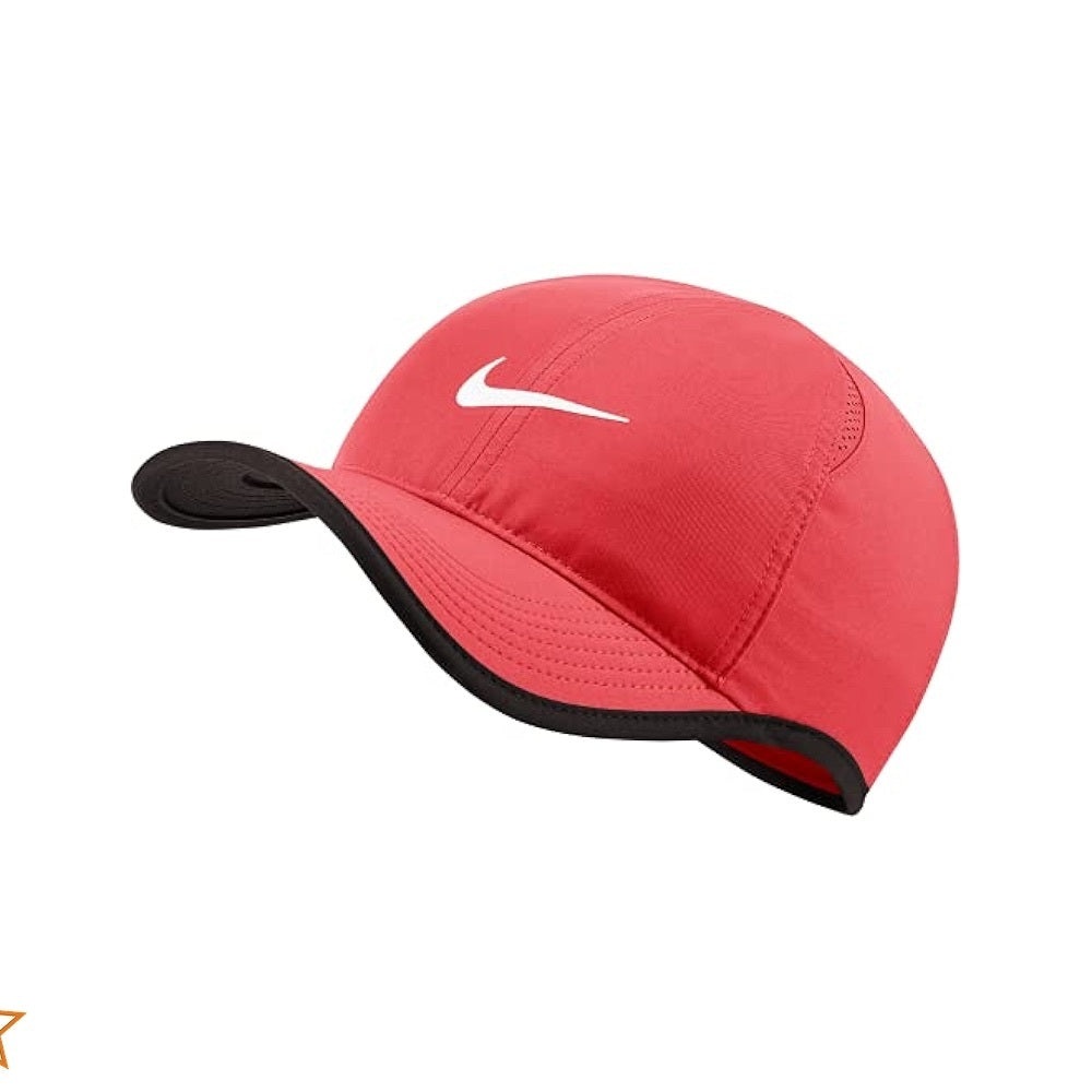 Nike dri fit Red Sports Cap with White Swoosh