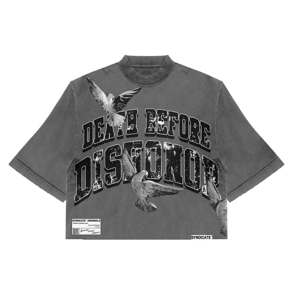 Gray Graphic T-Shirt and Shorts Set death before dishonor Sz various