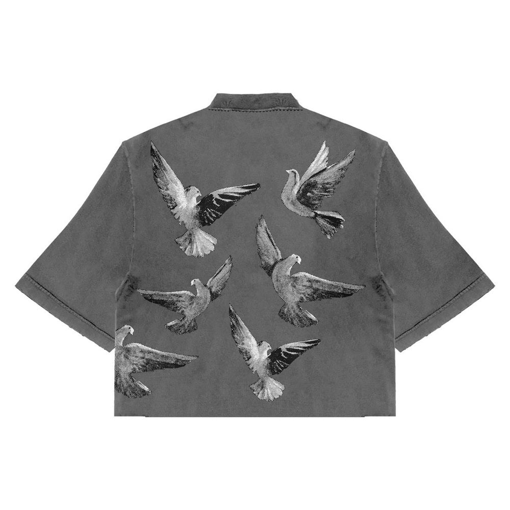 Gray Graphic T-Shirt and Shorts Set death before dishonor Sz various