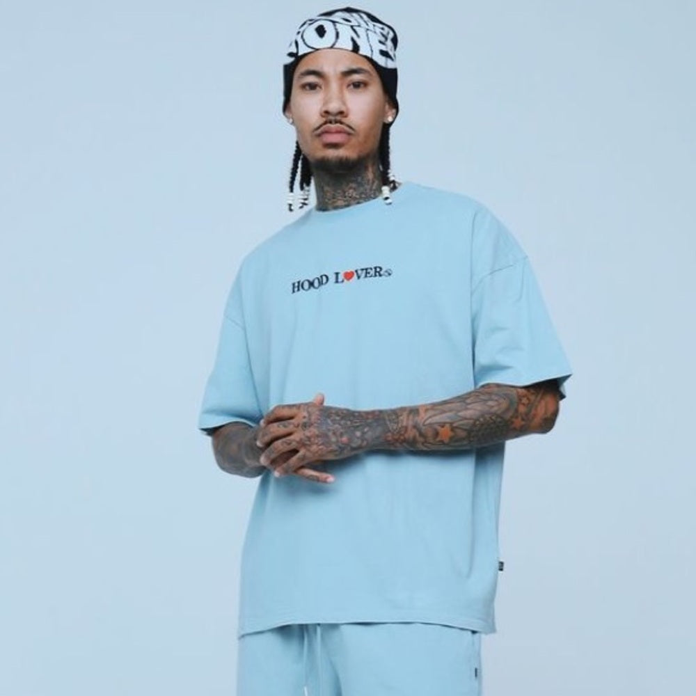 Blue Men's Shirt hood lover Sz various