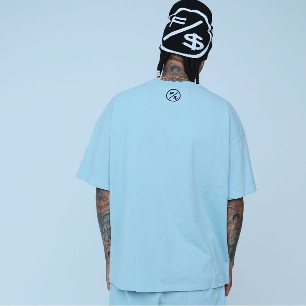 Blue Men's Shirt hood lover Sz various