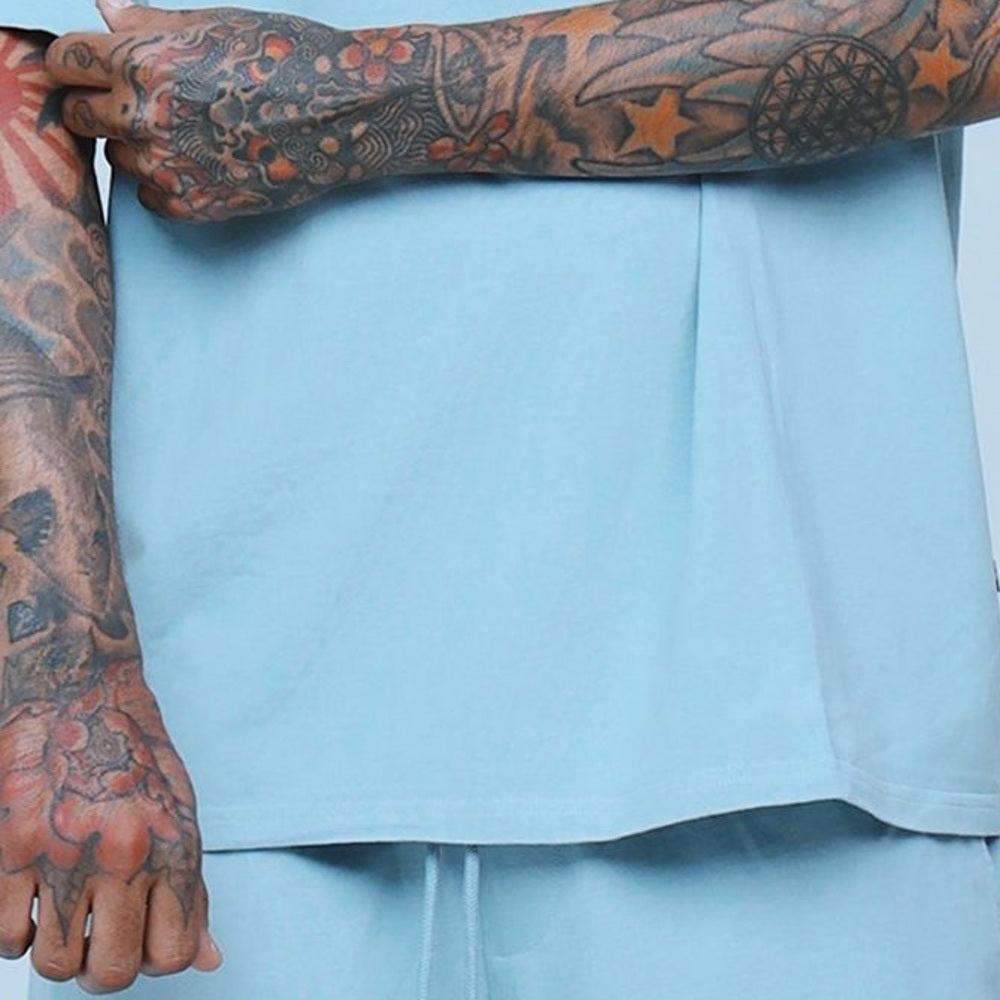 Blue Men's Shirt hood lover Sz various