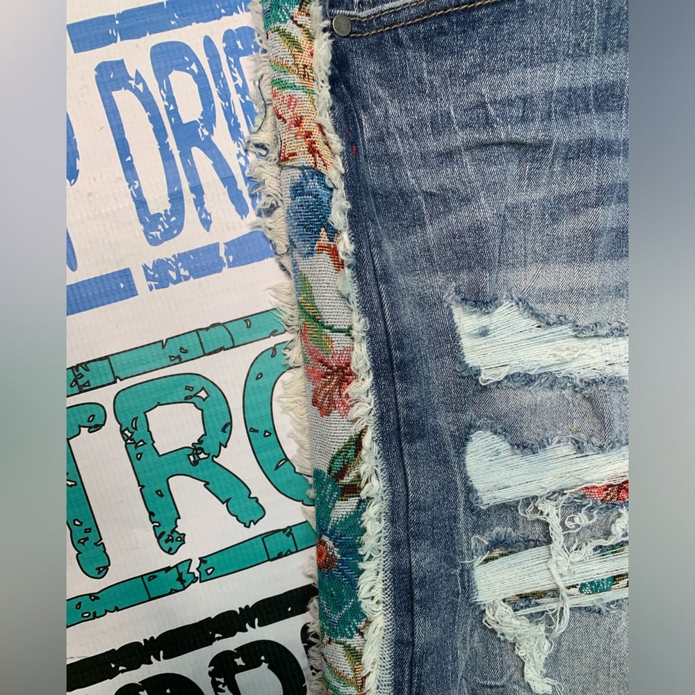 SMOKE RISE TAPESTRY INSERT STACKED JEANS - HILLSIDE BLUE