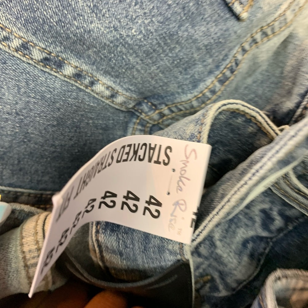 SMOKE RISE TAPESTRY INSERT STACKED JEANS - HILLSIDE BLUE