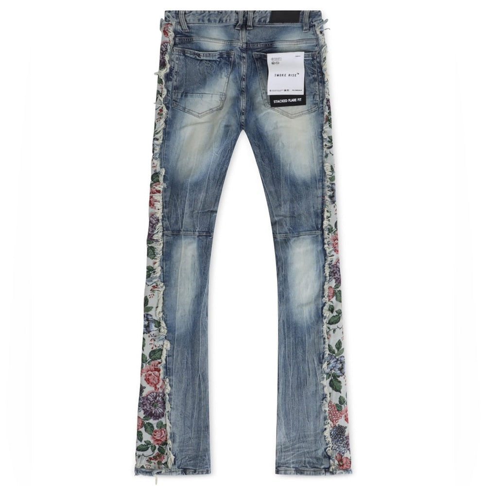 SMOKE RISE TAPESTRY INSERT STACKED JEANS - HILLSIDE BLUE