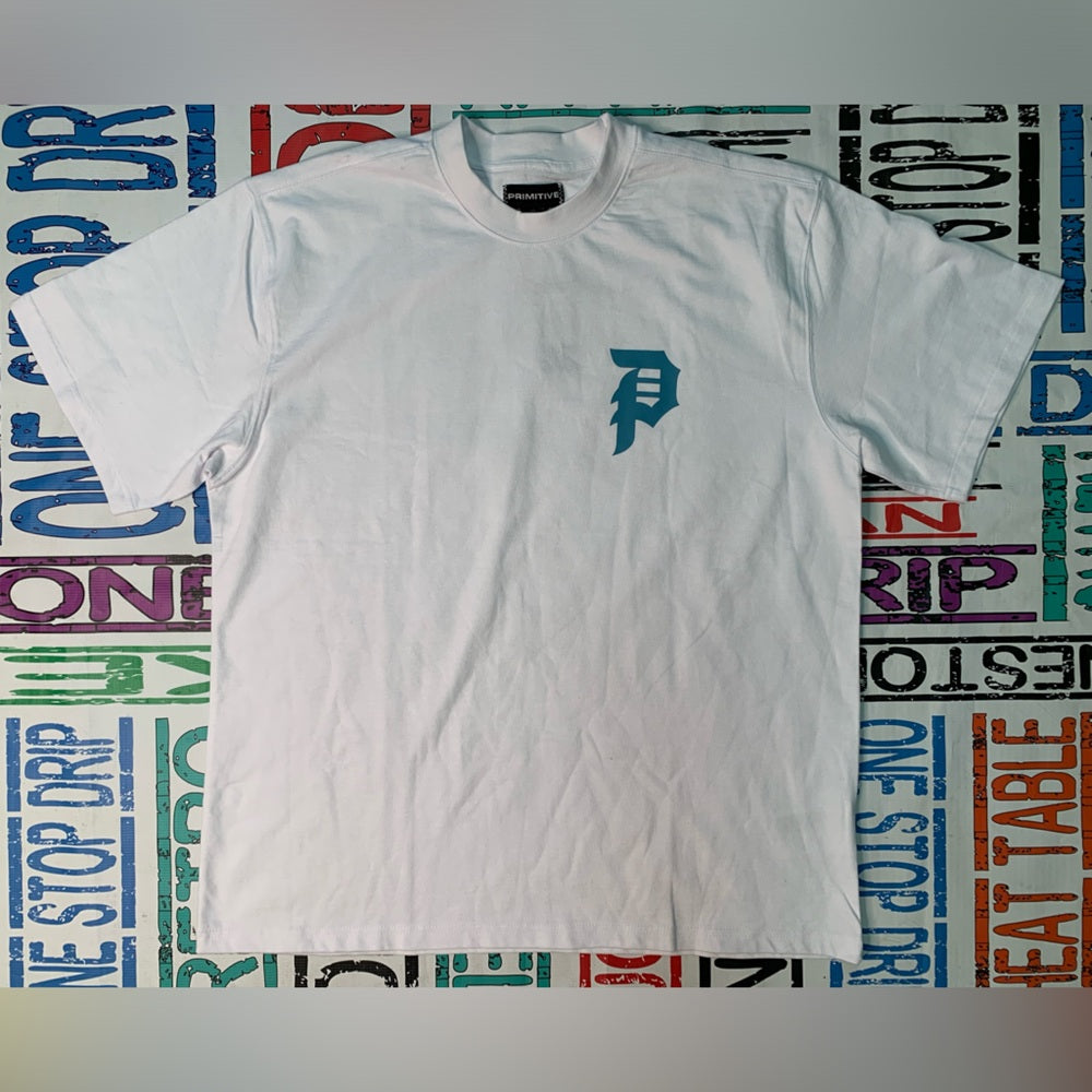 Primitive White and Green Short Sleeve Tee Sz various