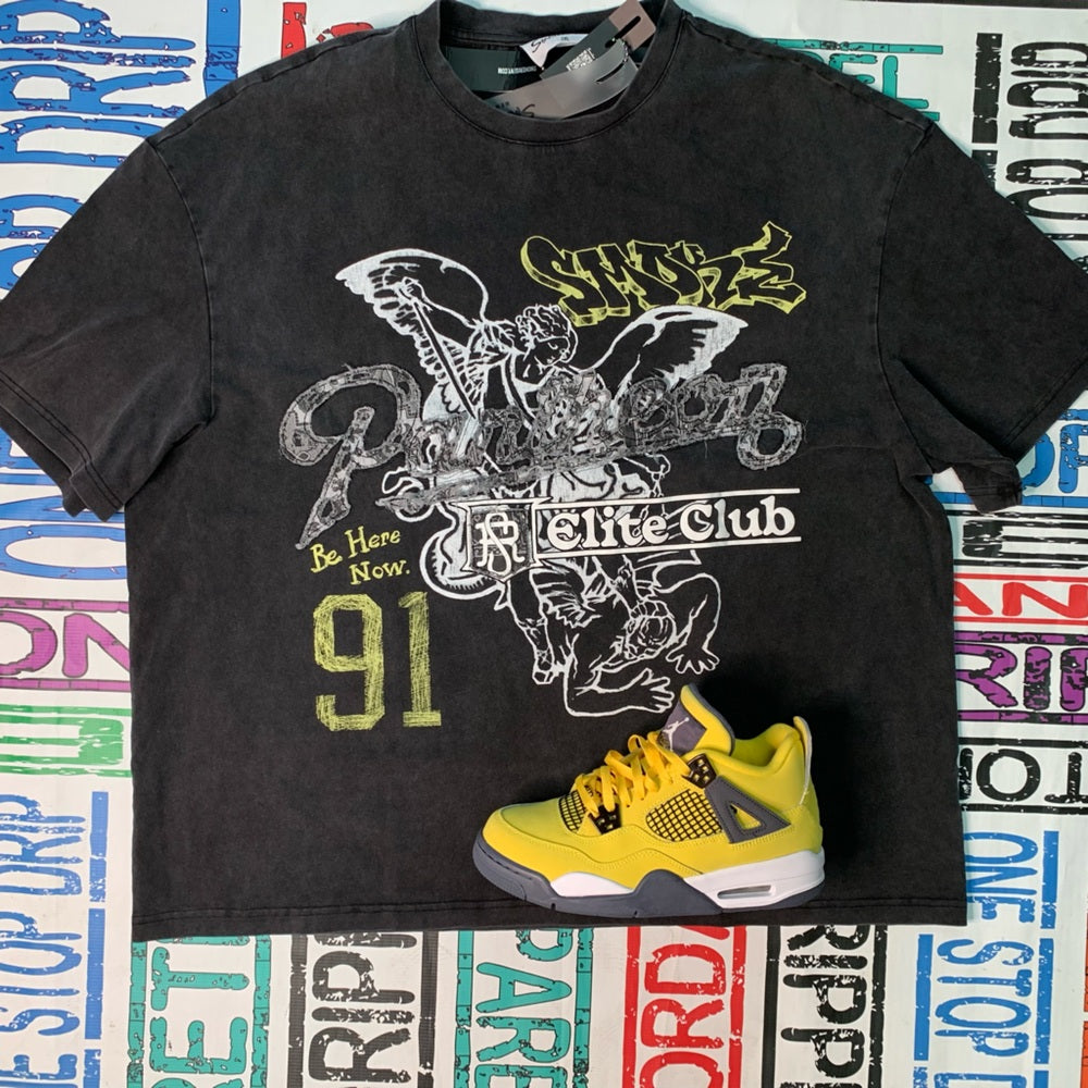 Crop phantom tee Sz 2xl black smoke rise