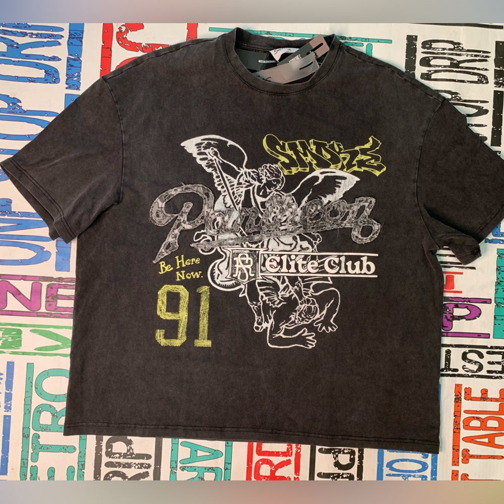 Crop phantom tee Sz 2xl black smoke rise