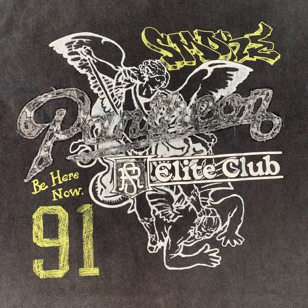 Crop phantom tee Sz 2xl black smoke rise