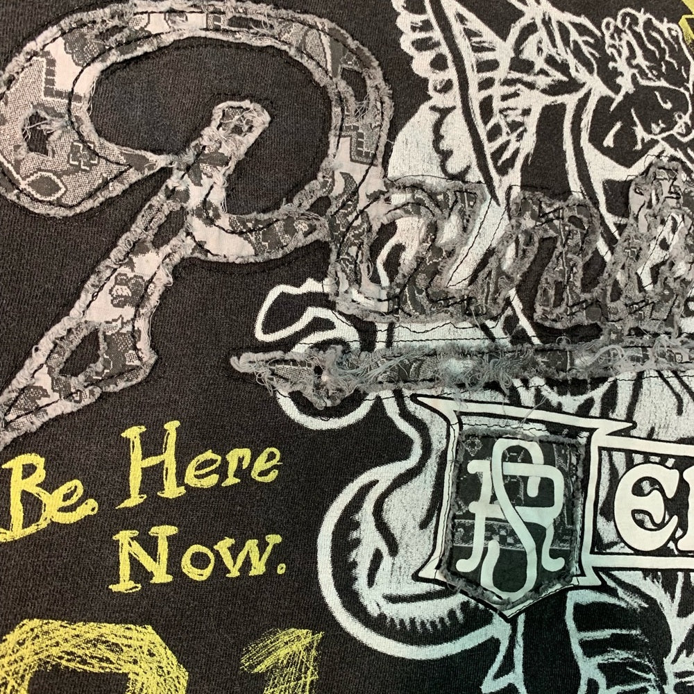 Crop phantom tee Sz 2xl black smoke rise