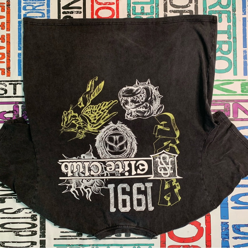 Crop phantom tee Sz 2xl black smoke rise