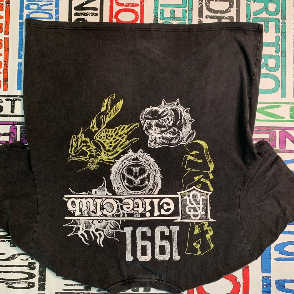 Crop phantom tee Sz 2xl black smoke rise