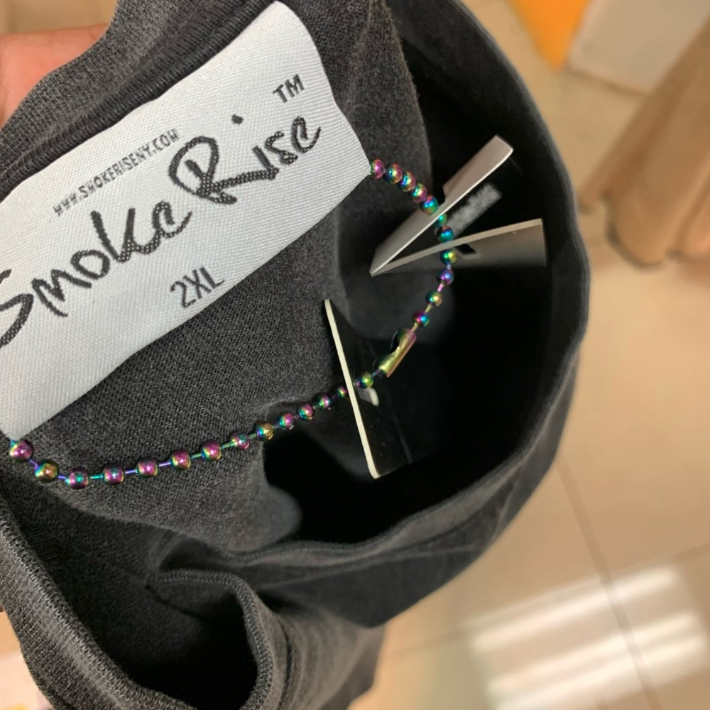 Crop phantom tee Sz 2xl black smoke rise