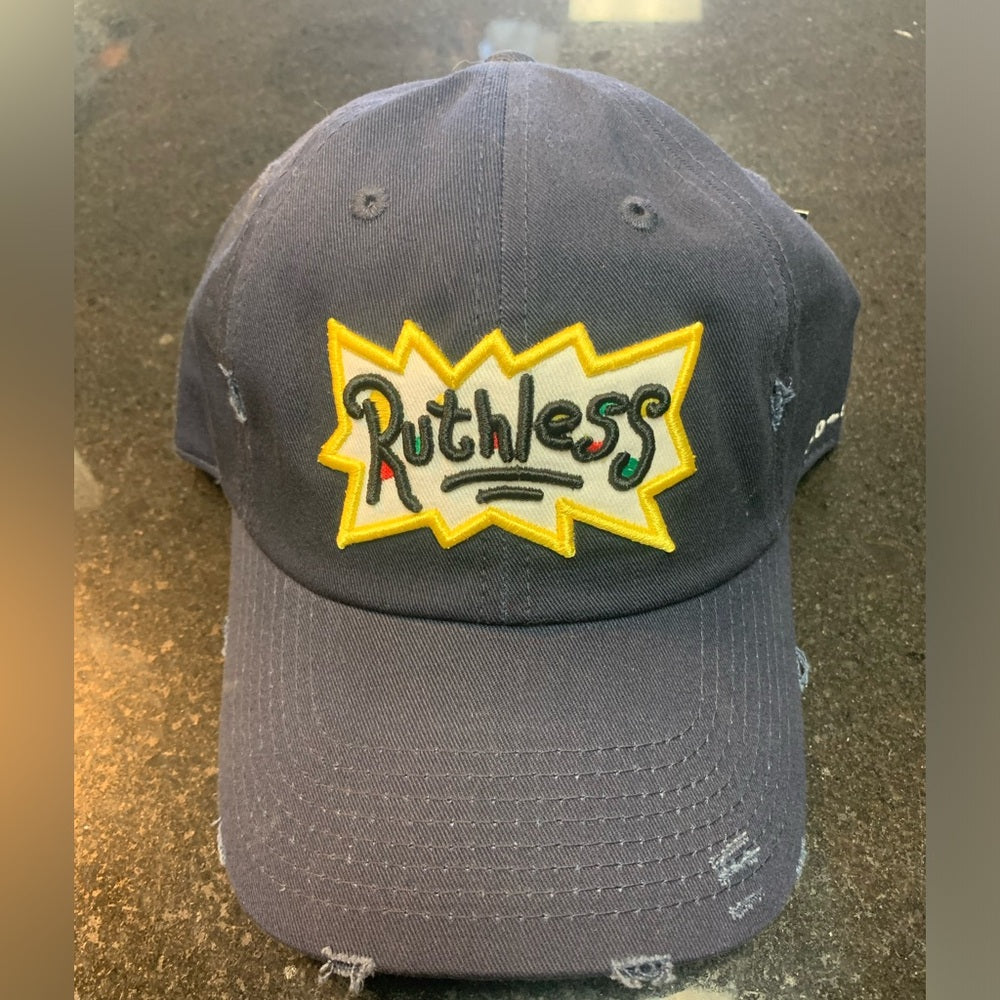 Ruthless navy blue cap one size fits all