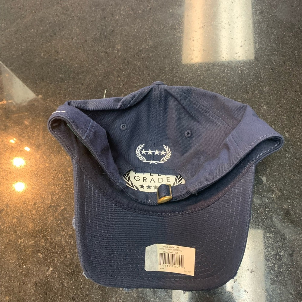Ruthless navy blue cap one size fits all